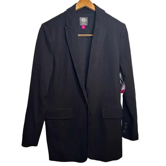 Vince Camuto Blazer 8 Black NWT Jacket Academia Office Career Capsule Minimalist - Picture 1 of 6